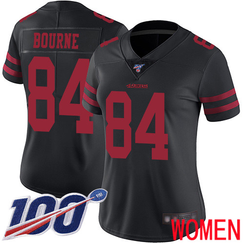 San Francisco 49ers Limited Black Women Kendrick Bourne Alternate NFL Jersey 84 100th